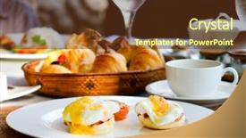  Presentation with eggs egg carton egg box - Presentation theme enhanced with benedict served outdoors for breakfast background and a tawny brown colored foreground