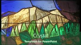  Presentation with stained glass - Slide set consisting of benediktbeuern-germany-october-19-2014 background and a ocean colored foreground