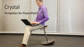  Presentation with employee anniversary work office - Amazing slide set having benefits exercise - correct position during office work backdrop and a soft green colored foreground