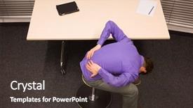  Presentation with kidneys pain or lower back - Beautiful slide deck featuring benefits exercise - man with lower back pain backdrop and a tawny brown colored foreground