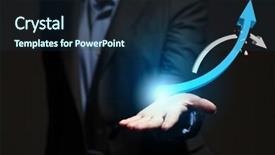  Presentation with grab hand - PPT layouts consisting of benefits girl planning - close up of businesswoman holding background and a  colored foreground