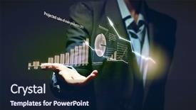  Presentation with grab hand - PPT theme consisting of benefits girl planning - close up of businesswoman holding background and a  colored foreground