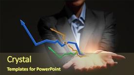  Presentation with grab hand - Slide deck with benefits girl planning - close up of businesswoman holding background and a  colored foreground