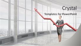  Presentation with growth - Amazing slide set having benefits girl planning - woman presenting growth concept backdrop and a  colored foreground