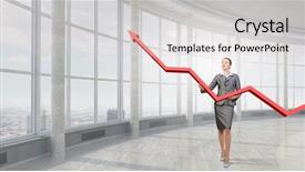  Presentation with growth - PPT theme enhanced with benefits girl planning - woman presenting growth concept background and a  colored foreground