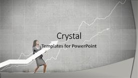  Presentation with success arrow 24 - Cool new PPT theme with benefits girl planning - young businesswoman in suit backdrop and a light gray colored foreground