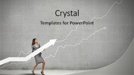  Presentation with america arrow - Cool new PPT layouts with benefits girl planning - young businesswoman in suit backdrop and a light gray colored foreground