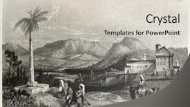  Presentation with view of the old port - Theme with benevento italy created by bentley background and a lemonade colored foreground