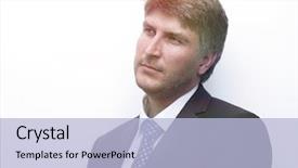  Presentation with rock minerals portrait - Cool new presentation theme with benevolence - portrait of a serious benevolent backdrop and a light blue colored foreground