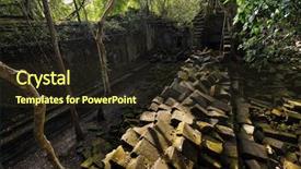  Presentation with cambodia - Audience pleasing slides consisting of beng melea temple ruins backdrop and a tawny brown colored foreground