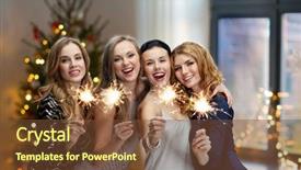  Presentation with party lights - Beautiful slide deck featuring bengal - celebration party and holidays concept backdrop and a tawny brown colored foreground