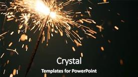  Presentation with fire robot - PPT layouts with bengal fire on empty background background and a black colored foreground