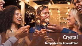  Presentation with firework - Presentation with bengal lights group of elegant background and a tawny brown colored foreground