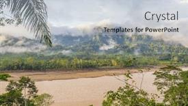  Presentation with jungle - Presentation consisting of beni-river-in-bolivian-jungle background and a lemonade colored foreground