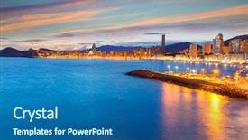  Presentation with community - Beautiful presentation featuring benidorm alicante sunset playa de poniente beach in spain valencian community backdrop and a ocean colored foreground