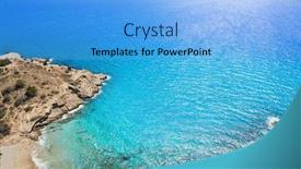  Presentation with mediterranean - Audience pleasing PPT theme consisting of benidorm-cala-tio-ximo-beach backdrop and a light blue colored foreground