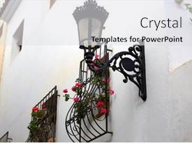 Benidorm White Facade Window PPT template 54 | CrystalGraphics