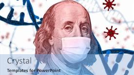  Presentation with ben franklin - Beautiful slide set featuring benjamin-ben-franklin-isolated-face backdrop and a light blue colored foreground