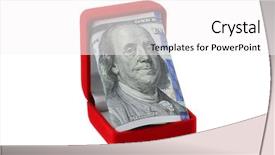  Presentation with box - PPT layouts enhanced with benjamin franklin - red velvet ring box background and a white colored foreground