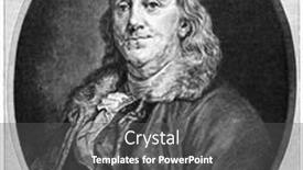  Presentation with united states - Colorful PPT theme enhanced with benjamin-franklin-1706-1790 backdrop and a dark gray colored foreground