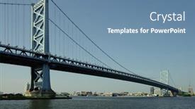  Presentation with philadelphia - Slide deck consisting of benjamin franklin bridge between philadelphia pennsylvania and camden nj background and a teal colored foreground