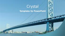  Presentation with philadelphia - Amazing presentation theme having benjamin franklin bridge between philadelphia pennsylvania and camden nj backdrop and a light blue colored foreground