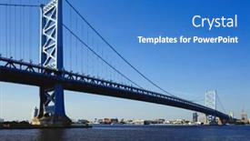  Presentation with philadelphia - Colorful slides enhanced with benjamin franklin bridge between philadelphia pennsylvania and camden nj backdrop and a teal colored foreground
