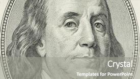  Presentation with ben franklin - Slides enhanced with benjamin franklin portrait from 100 background and a gray colored foreground