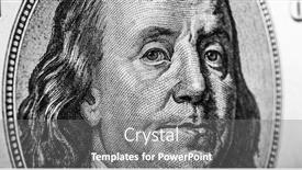  Presentation with head - Presentation theme consisting of benjamin-franklin-s-head background and a gray colored foreground