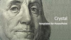  Presentation with ben franklin - Presentation theme having benjamin franklin background and a gray colored foreground