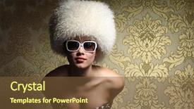  Presentation with vintage floral - Cool new presentation with bent - portrait of beautiful sexy young backdrop and a tawny brown colored foreground