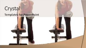  Presentation with exercise - PPT layouts having bent-over row exercise studio background and a lemonade colored foreground
