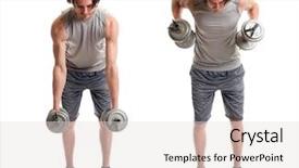  Presentation with exercise - Presentation theme consisting of bent-over row exercise studio background and a lemonade colored foreground