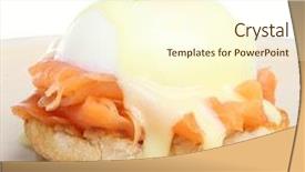  Presentation with fresh toast sandwiches egg - Theme enhanced with bento - egg benedict with smoked salmon background and a cream colored foreground