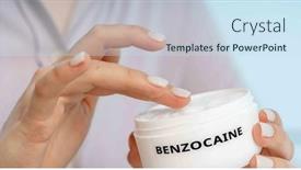  Presentation with pain relief - Slide deck enhanced with benzocaine-a-topical-anesthetic-cream background and a sky blue colored foreground