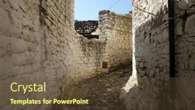  Presentation with albania - Presentation design featuring berat-albania-october-01-2016 background and a tawny brown colored foreground