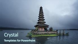  Presentation with history indonesia - Cool new presentation theme with beratan lake bali indonesia backdrop and a ocean colored foreground
