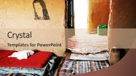  Presentation with sahara - Slides having berber room sahara desert africa background and a coral colored foreground