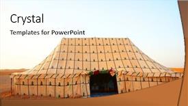  Presentation with sahara - Slide deck consisting of berber tent sahara desert africa background and a white colored foreground