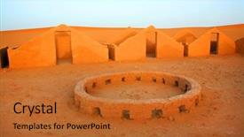  Presentation with islam - Colorful theme enhanced with berber tents in sahara desert backdrop and a  colored foreground