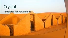  Presentation with sahara - Theme enhanced with berber tents sahara desert africa background and a  colored foreground