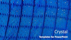  Presentation with wool - Beautiful slide deck featuring berber-traditional-blue-wool-carpet backdrop and a ocean colored foreground