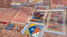  Presentation with wool - Beautiful theme featuring berber-traditional-wool-carpet backdrop and a coral colored foreground