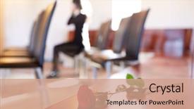  Presentation with funeral roses - Slides featuring bereavement - people and mourning concept background and a coral colored foreground