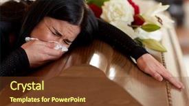  Presentation with people crying - Audience pleasing theme consisting of bereavement - people and mourning concept backdrop and a tawny brown colored foreground