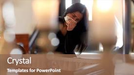  Presentation with people crying - Audience pleasing slides consisting of bereavement - people and mourning concept backdrop and a tawny brown colored foreground
