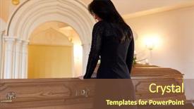  Presentation with bereavement - Theme enhanced with bereavement - people and mourning concept background and a tawny brown colored foreground