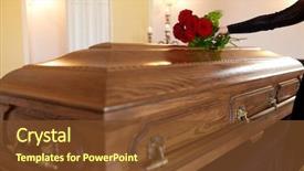  Presentation with funeral roses - Beautiful slides featuring bereavement - people and mourning concept backdrop and a tawny brown colored foreground