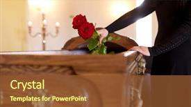  Presentation with bereavement - Slides with bereavement - people and mourning concept background and a tawny brown colored foreground