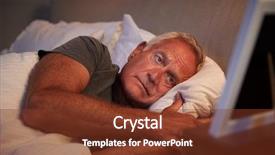  Presentation with bereavement - Theme with bereavement - sad senior man lying background and a tawny brown colored foreground